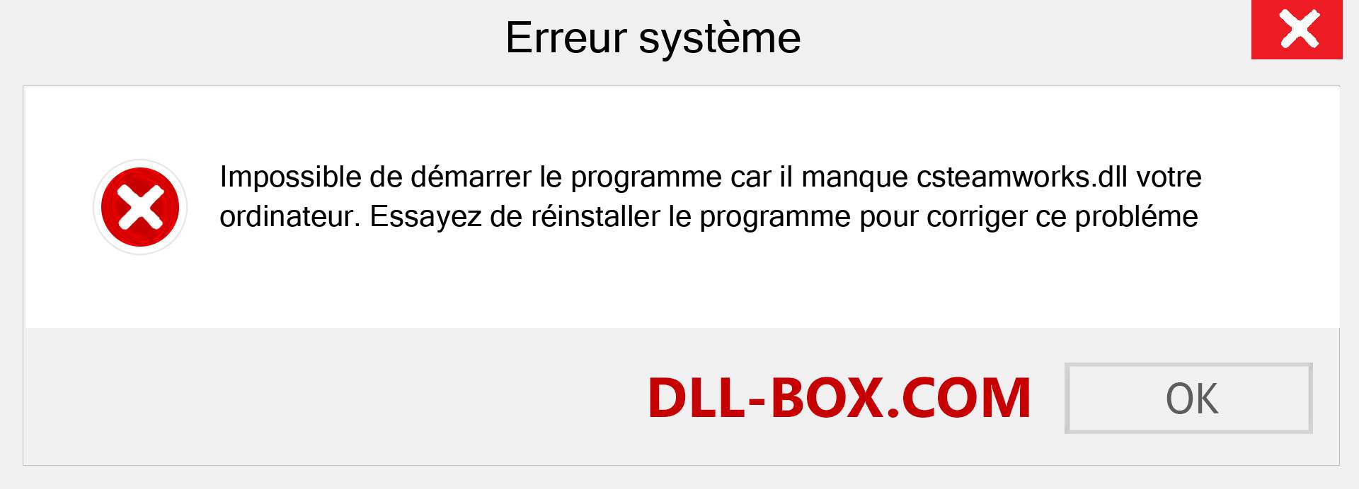 Le fichier csteamworks.dll est manquant ?. Télécharger pour Windows 7, 8, 10 - Correction de l'erreur manquante csteamworks dll sur Windows, photos, images